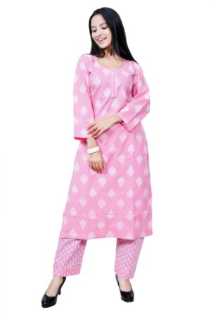 PRINTED PINK KURTA