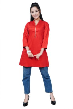 RED PARTY KURTA