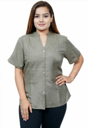 Military Green linen Shirt