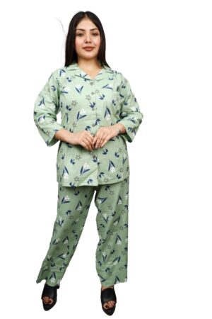Green tulip print Cordset